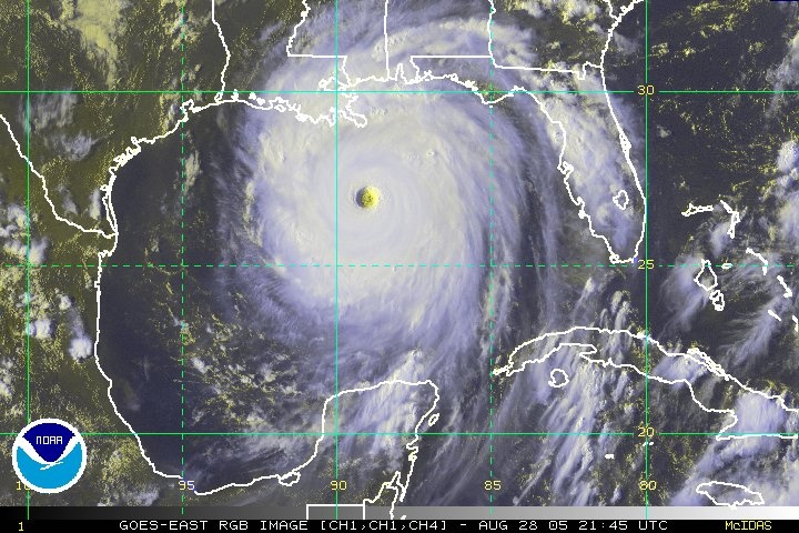 De beruchte orkaan Katrina was tijdelijk categorie 5 en kwam aan land als categorie 4. Ondermeer in