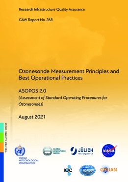 Figuur 2: De titelpagina van het nieuw WMO-rapport omtrent de Ozonsonde meetprincipes en beste operationele praktijken!