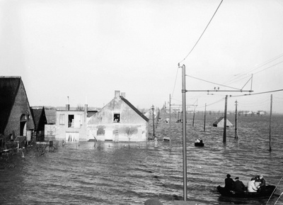 L’inondation à Lillo au nord d’Anvers début février 1953.