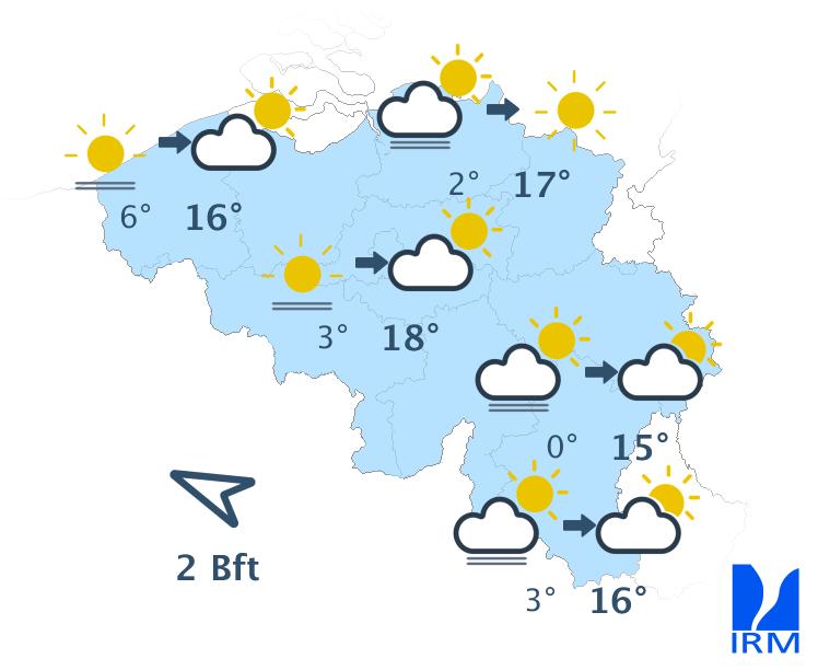 Météo Belge du 04/03 au 10/03 Beau temps, Pluie...
