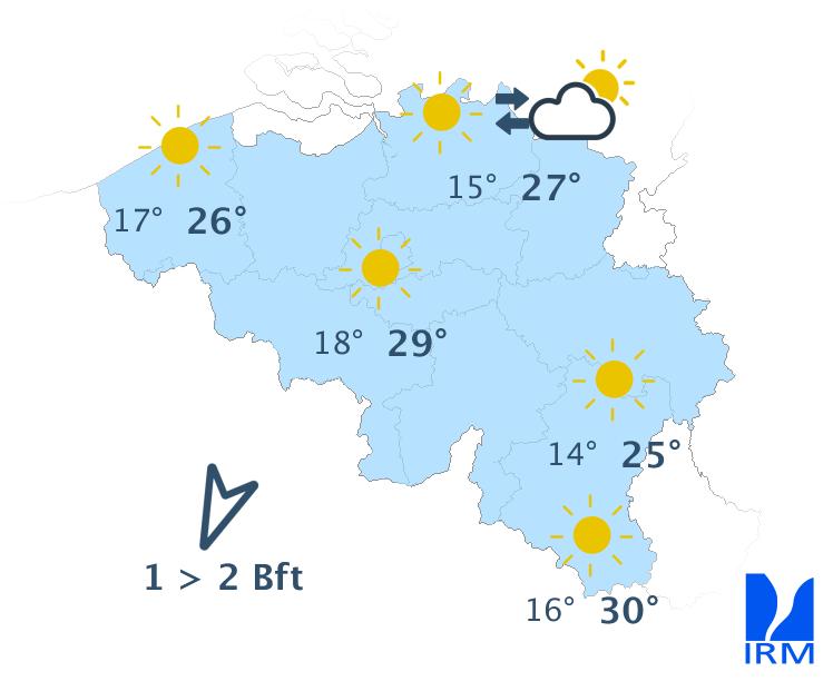 Alerte jaune sur toute la Belgique, retour de la chaleur