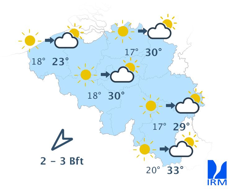 Alerte jaune sur toute la Belgique, retour de la chaleur